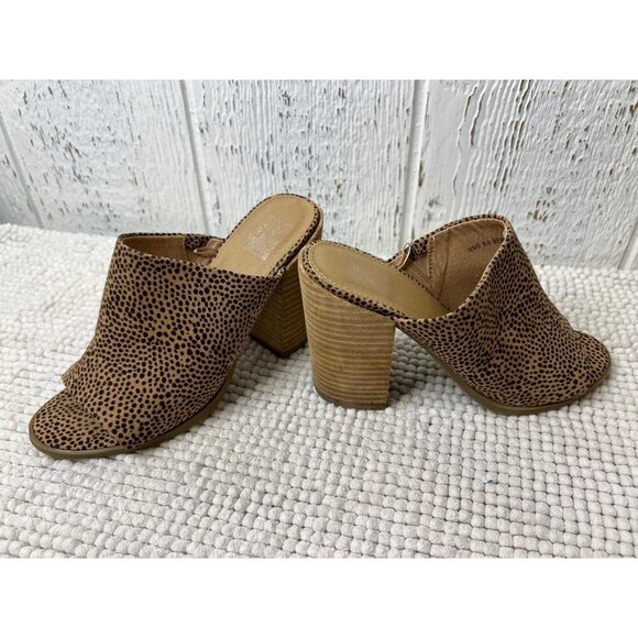 Dolce Vita woman's tan/blk animal print slip on mule 4" heal size 6.5 - Picture 8 of 8